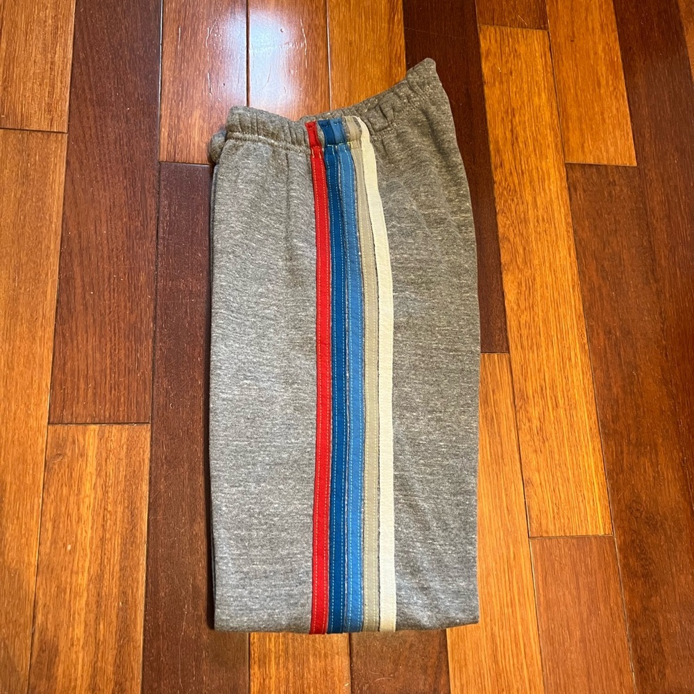 Aviator Nation Women’s 5-Stripe Sweatpants - Heather Gray / USA - M - Rare
